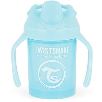 Twistshake Mini Cup – Tazza 230ml Con Beccuccio Morbido E Mixer Frutta – Antigoccia, 4+ Mesi, Grigio Chiaro